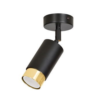 Metalowy reflektor SPOT czarny/złoty 30W GU10 965/1 HIRO 1