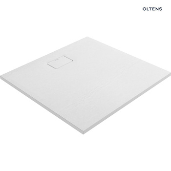 Oltens Bergytan brodzik 100x100 cm kwadratowy RockSurface biały 17102000