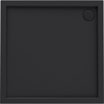 Oltens Superior brodzik 80x80 cm kwadratowy akrylowy czarny mat 17002300