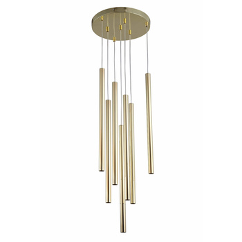 Lampa wisząca Lungo 7 złota 7xG9