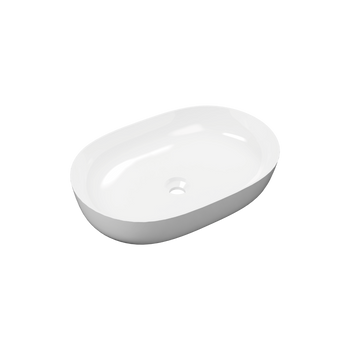 Jima umywalka nablatowa 51x36 cm owalna, biały połysk