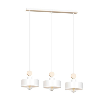 Lampa wisząca białe szerokie klosze na duży gwint 3x60W E27 583/3 TUNISO 3