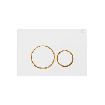 PRZYCISK SPŁUKUJĄCY DO STELAŻA PODTYNKOWEGO, 604 BIAŁO - ZŁOTY