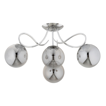 Elegancki srebrny żyrandol OXA 63215 z kloszami