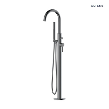 Oltens Molle bateria wannowo-prysznicowa kompletna wolnostojąca grafit 34300400