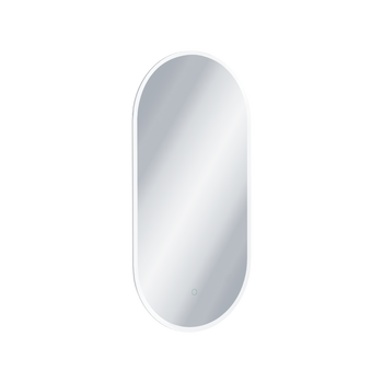 Lumiro lustro łazienkowe 100x50 cm owalne, oświetlenie LED mata grzewcza, rama akrylowa