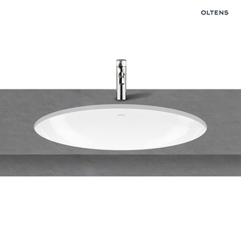 Oltens Gapa umywalka 61x41 cm podblatowa owalna biała 40105000