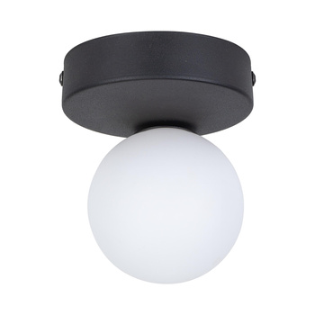 Pojedyncza lampa wisząca BIANCA BLACK z białym kloszem 5681