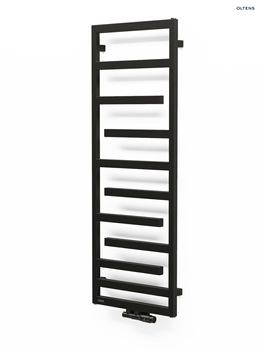 Oltens Flamma grzejnik łazienkowy 139x50 czarny mat 55016300