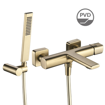 Tores - bateria wannowa ścienna z zestawem natryskowym