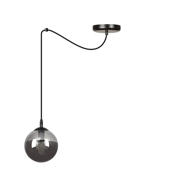 Prosta grafitowa lampa wisząca szklany klosz ZWIS 40W E14 937/1 GIGI 1