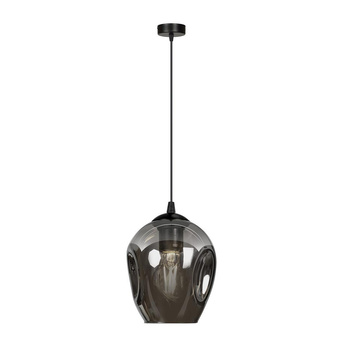 Lampa wisząca szklany klosz grafit 60W E27 14cm 680/1 ISTAR 1