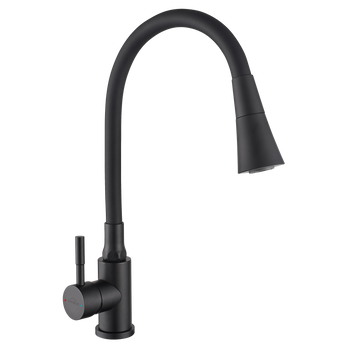 BATERIA ZLEWOZMYWAKOWA GABI Z RUCHOMĄ 2F WYLEWKĄ, CZARNA