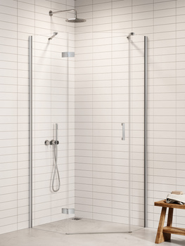 Kabina prysznicowa 100x80x200 – Chrom, szkło 6 mm (K-3692) | New Trendy