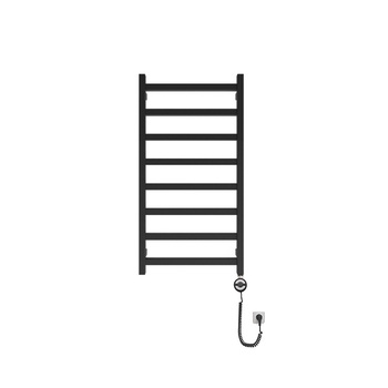 Grzejnik łazienkowy elektryczny Lungo Black 960 z grzałką Black