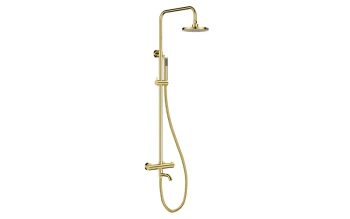 Zestaw prysznicowy natynkowy termostatyczny Veo I / Decco / Illusion złoty