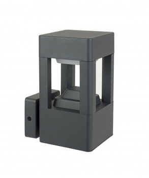 Kinkiet zewnętrzny kwadrat GX53 ciemny popiel 11W FAN KWADRAT FKW-K100 Su-Ma