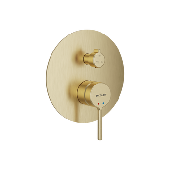 PI bateria prysznicowo-wannowa podtynkowa 3 funkcyjna, złoty szczotkowany