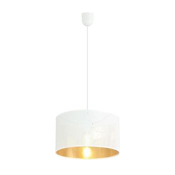Biała lampa wisząca ze złotymi akcentami ASTON 1147/1