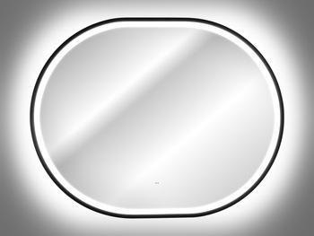 Lustro LED w ramie lustro apollo black 2 900x700