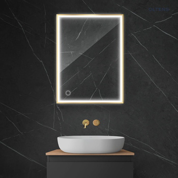 Oltens Nordlis lustro 60x80 cm prostokątne z oświetleniem LED i systemem Klarglas 64105800
