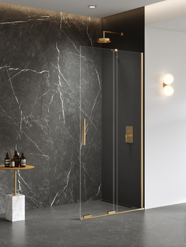 Walk-in 150x200 – Złoty, szkło 8 mm (EXK-7632-WU) | New Trendy