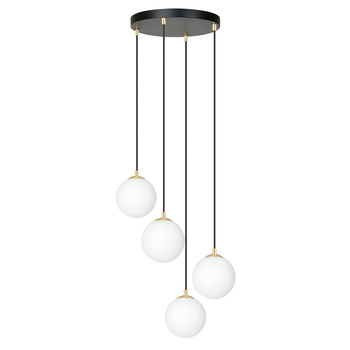 Nowoczesna lampa wisząca koło, regulowana ROYAL 4 BL 1243/4