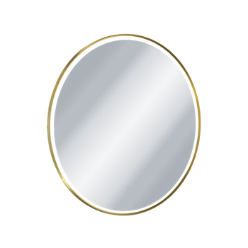 Corido lustro łazienkowe 80 cm okrągłe oświetlenie LED mata grzewcza, złoty szczotkowany