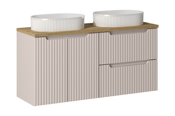 Zestaw meblowy 120cm z blatem i 2 umywalkami nablatowymi Beyond Nova Cashmere – set-noc b oak 120cm d/s un beyond 5 wh