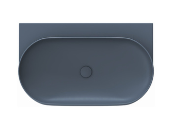 Ravak Umywalka ceramiczna Ravak cienkościenna Yard 80 cm bez otworu Deepsea Blue XJX07080000