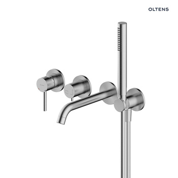 Oltens Molle bateria wannowo-prysznicowa podtynkowa 4-otworowa nikiel 34105910