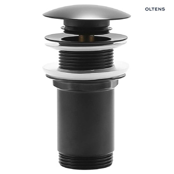 Oltens Rovde korek do umywalki klik klak okrągły bez przelewu G1 1/4 czarny mat 05200300