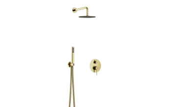 Zestaw prysznicowy podtynkowy Decco / Illusion II / Veo złoty szczotkowany
