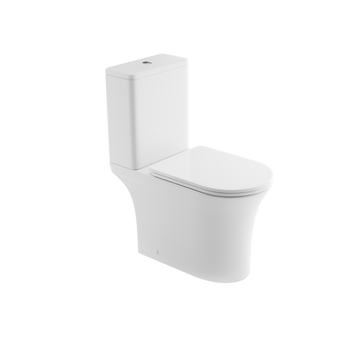 KOMPAKT WC, QFS, INFINITO OKRĄGŁY, BIAŁY Z DESKĄ WOLNOOPAD.