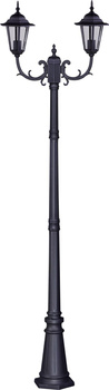 Wysoka lampa stojąca do ogrodu K-7064A2/2 CZARNY z serii STANDARD