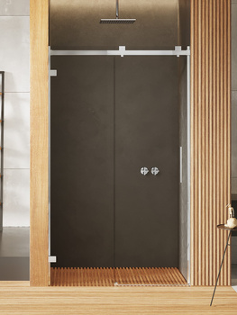 Drzwi wnękowe 110x200 – Chrom, szkło 8 mm (EXK-5250) | New Trendy