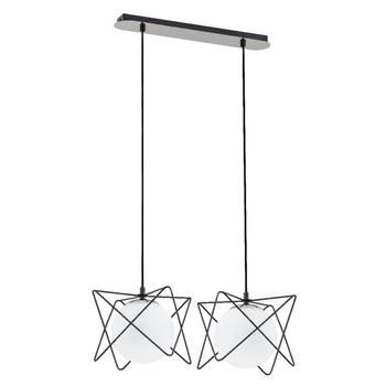 Stylowa lampa wisząca z podwójnym kloszem SAGITO TRACK 62200 BIAŁA