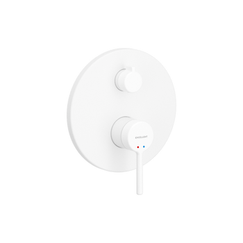 PI bateria prysznicowo-wannowa podtynkowa 2 funkcyjna, biały mat