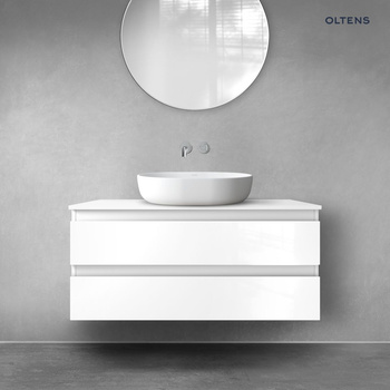Oltens Vernal szafka 100 cm podumywalkowa wisząca biały połysk 60004000