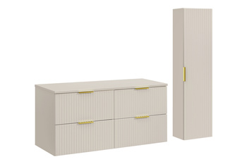 Zestaw meblowy 120cm z blatem i Szafką wysoką Adel Cashmere – SET-ADC B CASHMERE 120CM HIGH CABINET