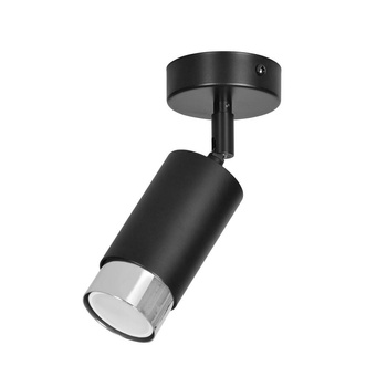 Oprawa natynkowa reflektor LED czarny/chrom metal 30W 964/1 HIRO 1
