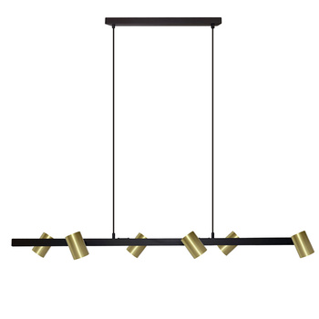 Lampa wisząca Snow 6 złoto - czarna 6xGU10