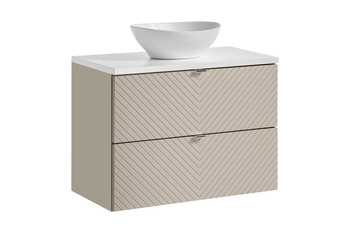 Zestaw meblowy 80cm z blatem i umywalką nablatową Lola Viva Cashmere – set-vic b white 80cm s un lola gw