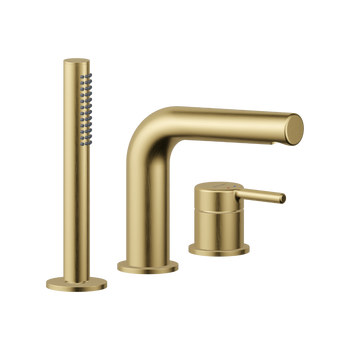 PI bateria wannowa 3 otworowa, złoty szczotkowany