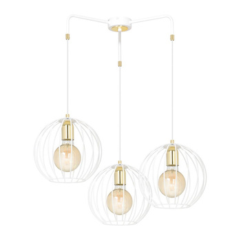 Loftowa lampa sufitowa klosz druciaki trzy źródła światła 60W 52cm 145/3 ALBIO 3