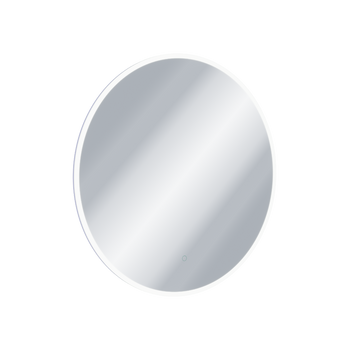 Lumiro lustro łazienkowe 80 cm okrągłe oświetlenie LED mata grzewcza, rama akrylowa