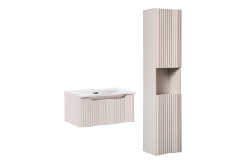 Zestaw meblowy 60cm z umywalką meblową SKY i szafką wysoką set-noc 60cm 1s sky 3 hc