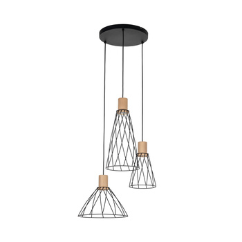 Lampa wisząca drewno/metal Modesto Wood Sosna Koło 10188 TK Lighting