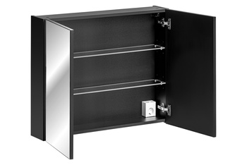 Szafka z lustrem 80cm 2 drzwi SANTA FE BLACK 84-80-A-2D