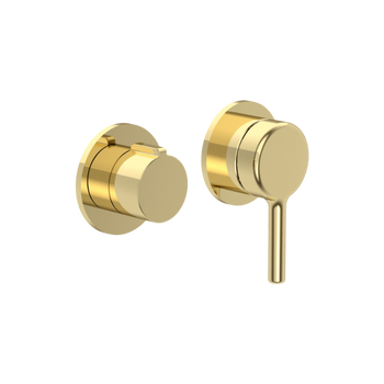 PI Bateria wannowo-prysznicowa podtynkowa, złoty połysk